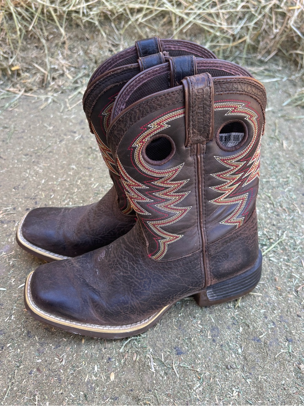 VGUC Kids Brown Durango Western Cowboy Boots Size 3M - Pull-On